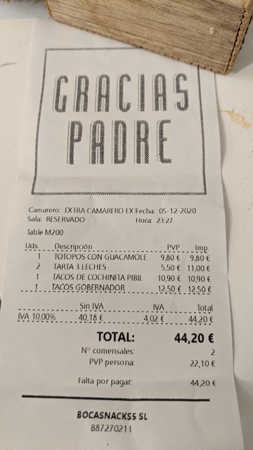 Gracias Padre (Costa Rica, Madrid)